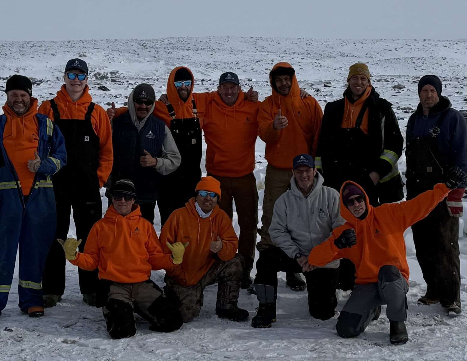 Akokli Crew Phote with snowy landscape in the background
